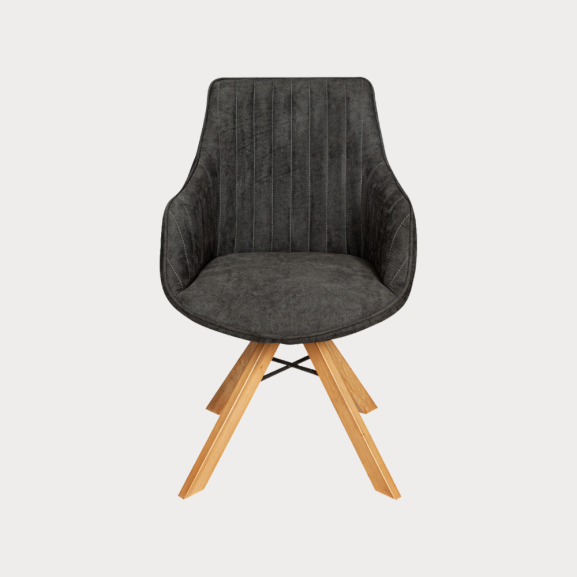 Scaun Cloud Rotativ Stejar, Smoke Oak, River Graphite